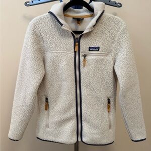 Patagonia Cream Fleece Full-Zip Hoodie